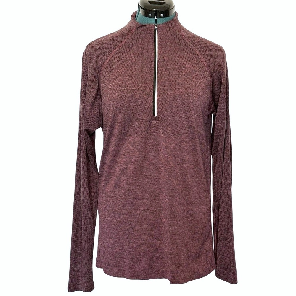 Lululemon Metal Vent Tech 1/2 Zip 2.0 Size M Maroon Heathered Athletic Pullover